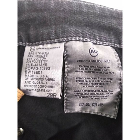 AG Adriano Goldschmied Womens Grey Farrah Dark Wash Skinny High Rise Jeans 29 R - Picture 11 of 12